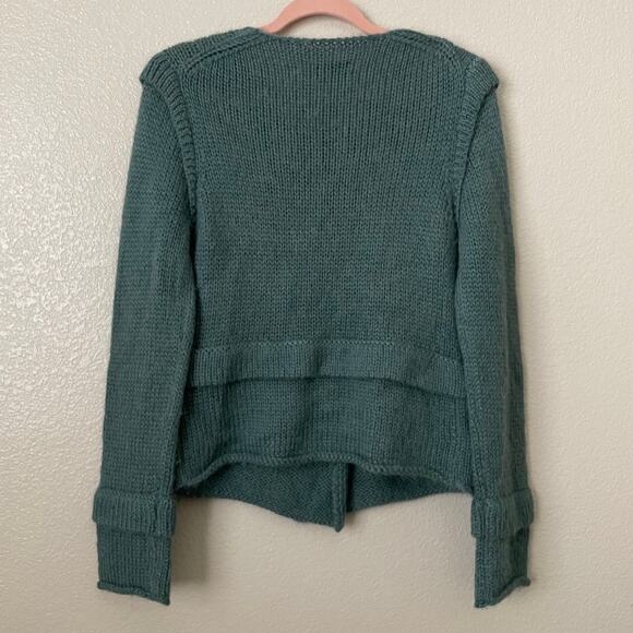 By Malene Birger Sweater Womens Medium Blue Alpaca Double Breasted Knit Preppy - Picture 8 of 13